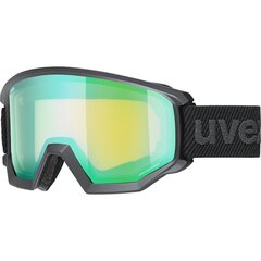 Slēpošanas aizsargbrilles Uvex Athletic FM, melnas/zaļas cena un informācija | Slēpošanas brilles | 220.lv