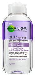 Средство для снятия макияжа с глаз Garnier 2in1 Express, 125 мл цена и информация | Средства для очищения лица | 220.lv