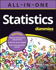 Statistics All-in-One For Dummies (plus Chapter Quizzes Online) cena un informācija | Ekonomikas grāmatas | 220.lv