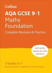 AQA GCSE 9-1 Maths Foundation All-in-One Complete Revision and Practice: Ideal for Home Learning, 2023 and 2024 Exams edition, Foundation tier, AQA GCSE Maths Foundation Tier All-in-One Revision and Practice cena un informācija | Grāmatas pusaudžiem un jauniešiem | 220.lv