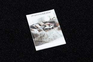 Rugsx ковровая дорожка Karmel, чёрная, 140 см цена и информация | Ковры | 220.lv