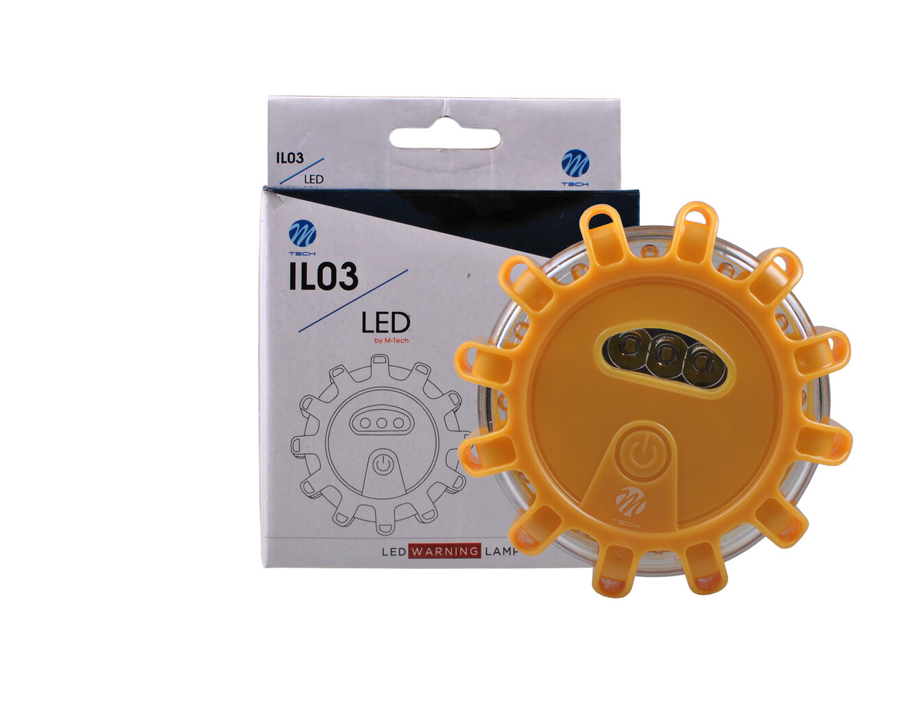Brīdinājuma lampiņa 12+3 LED 3xAAA Amber M-TECH цена и информация | Auto spuldzes | 220.lv