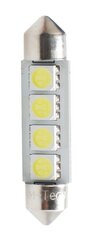 M-TECH LED L311W - C5W 41mm 4xSMD5050 CANBUS Baltas LED spuldzes cena un informācija | Auto spuldzes | 220.lv