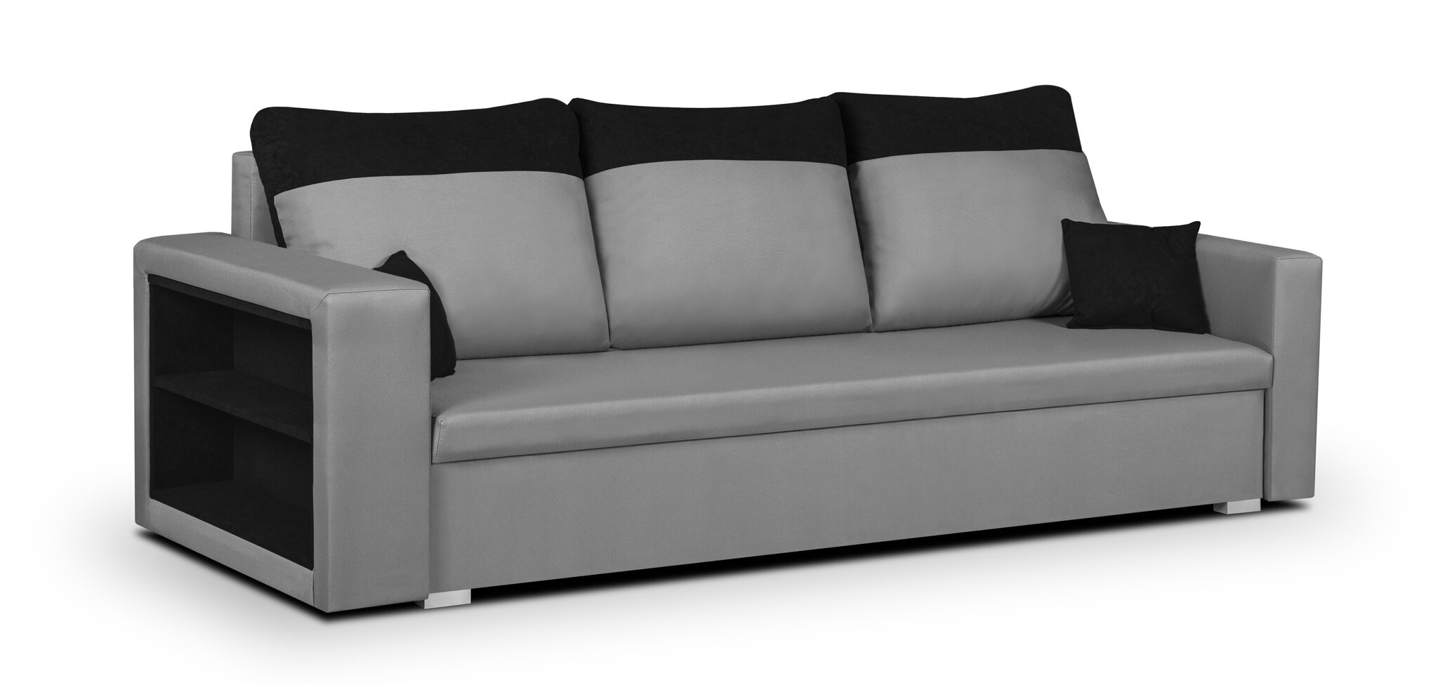 Dīvāns Bellezza Pablo, melns/pelēks цена и информация | Dīvāni | 220.lv