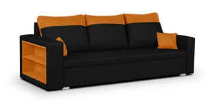 Dīvāns Bellezza Pablo, melns/oranžs cena un informācija | Dīvāni | 220.lv