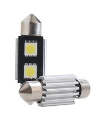 LED L305W - C5W 36mm 2xSMD5050 Radiators CANBUS Baltas M-TECH LED spuldzes cena un informācija | Auto spuldzes | 220.lv