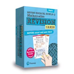 Pearson REVISE Edexcel GCSE (9-1) Maths Higher Revision Cards (with free   online Revision Guide): for home learning, 2022 and 2023 assessments and exams цена и информация | Книги для подростков  | 220.lv