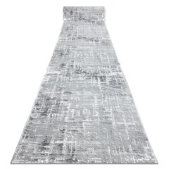 Paklājs - celiņš MEFE 8722 divi vilnas līmeņi pelēks / balta 150 cm cena un informācija | Paklāji | 220.lv