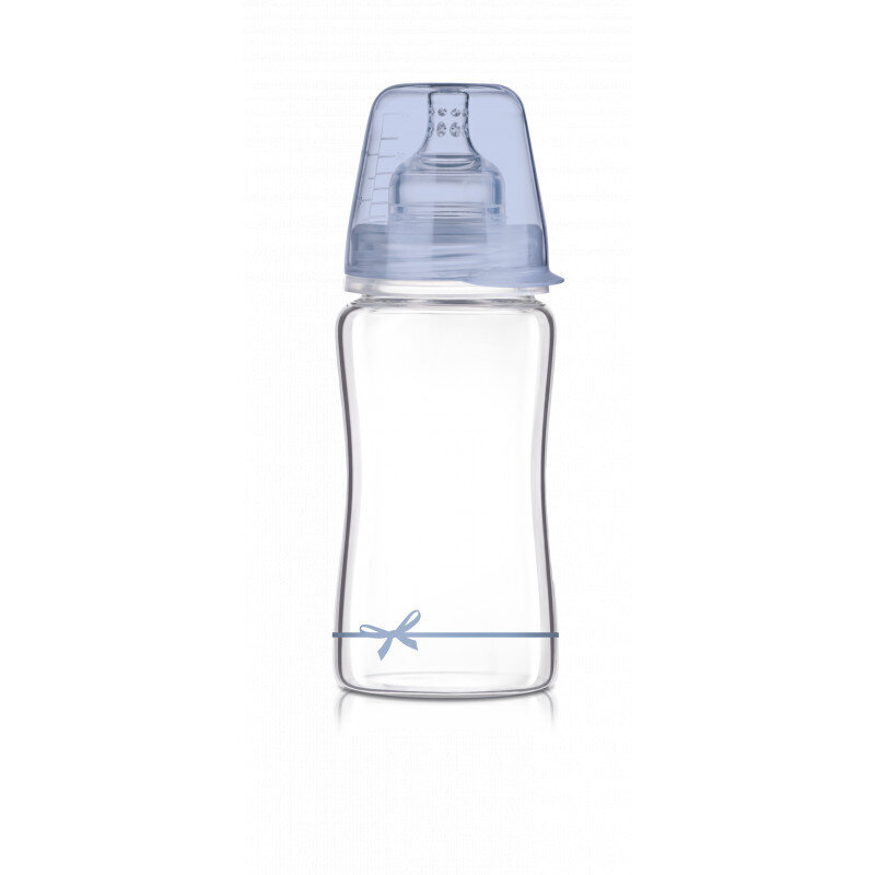Stikla pudele Lovi Diamond glass Baby Shower boy, 250 ml цена и информация | Bērnu pudelītes un to aksesuāri | 220.lv