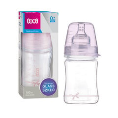 Stikla pudele Lovi Diamond glass Baby Shower girl, 150 ml cena un informācija | Bērnu pudelītes un to aksesuāri | 220.lv