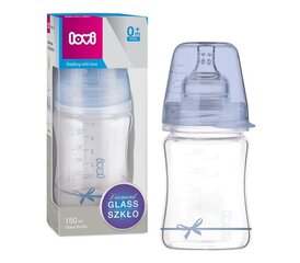 Стеклянная бутылка Lovi Diamond glass Baby Shower boy, 150 мл цена и информация | Бутылочки и аксессуары | 220.lv