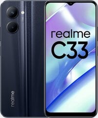 Смартфоны Realme C33 Чёрный 64 Гб Octa Core 4 GB RAM цена и информация | Мобильные телефоны | 220.lv