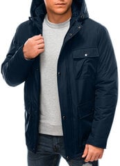 Мужская зимняя куртка с капюшоном Edoti C530, темно-синяя цена и информация | Мужские куртки | 220.lv