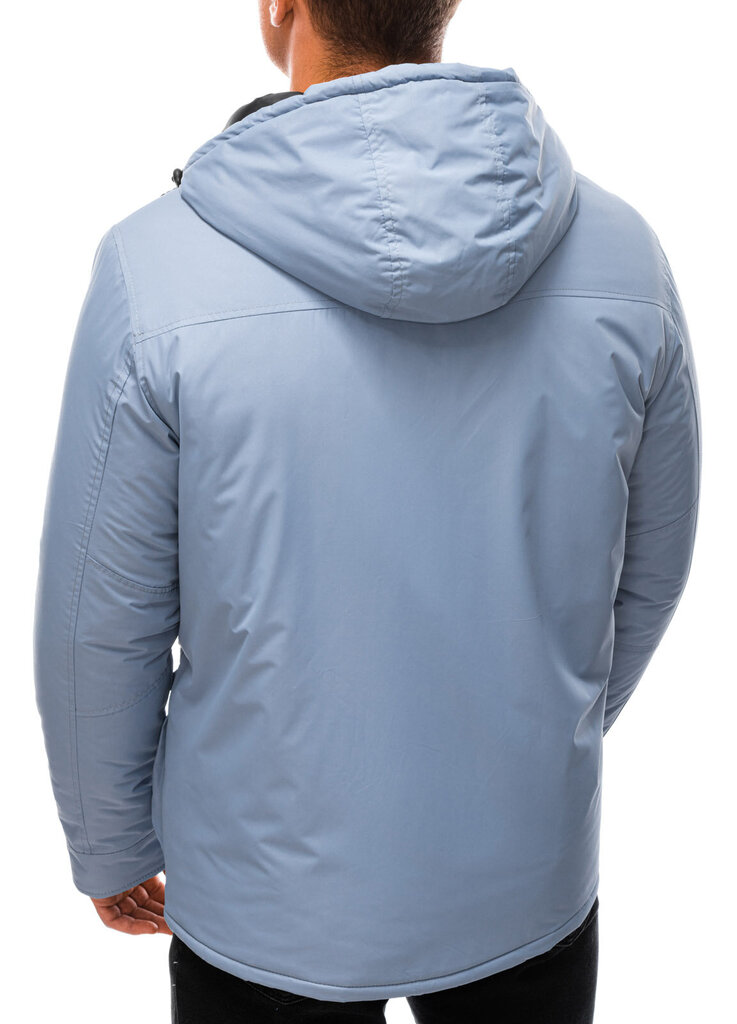 Vīriešu ziemas jaka ar kapuci Edoti C530 gaiši zila cena un informācija | Vīriešu virsjakas | 220.lv
