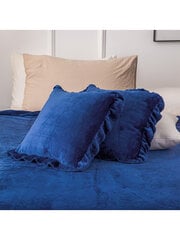 Декоративная наволочка Ruffly 40x40 A669, темно-синяя цена и информация | Декоративные подушки и наволочки | 220.lv