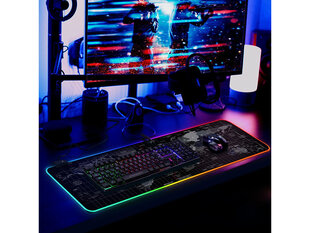 XXL spēļu peles matts ar RGB apgaismojumu sānos 80x30 cm cena un informācija | Peles | 220.lv