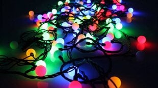 LED Ziemassvētku virtene - bumbas, garums - 5m, 50leds, 3xAA baterijas, daudzkrāsaina, E 19-396 цена и информация | Гирлянды | 220.lv