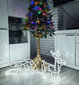 LED Ziemassvētku figūra Briedis ar grozu 128cm, E 00017222 цена и информация | Ziemassvētku dekorācijas | 220.lv