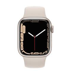 Viedpulkstenis Apple Watch Series 7 41mm Aluminium GPS Starlight (atjaunots, stāvoklis A) цена и информация | Смарт-часы (smartwatch) | 220.lv