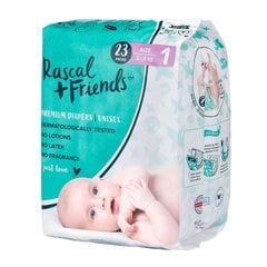 Autiņbiksītes Rascal and Friends 1. izmērs (3-5kg), 23 gab. cena un informācija | Autiņbiksītes | 220.lv