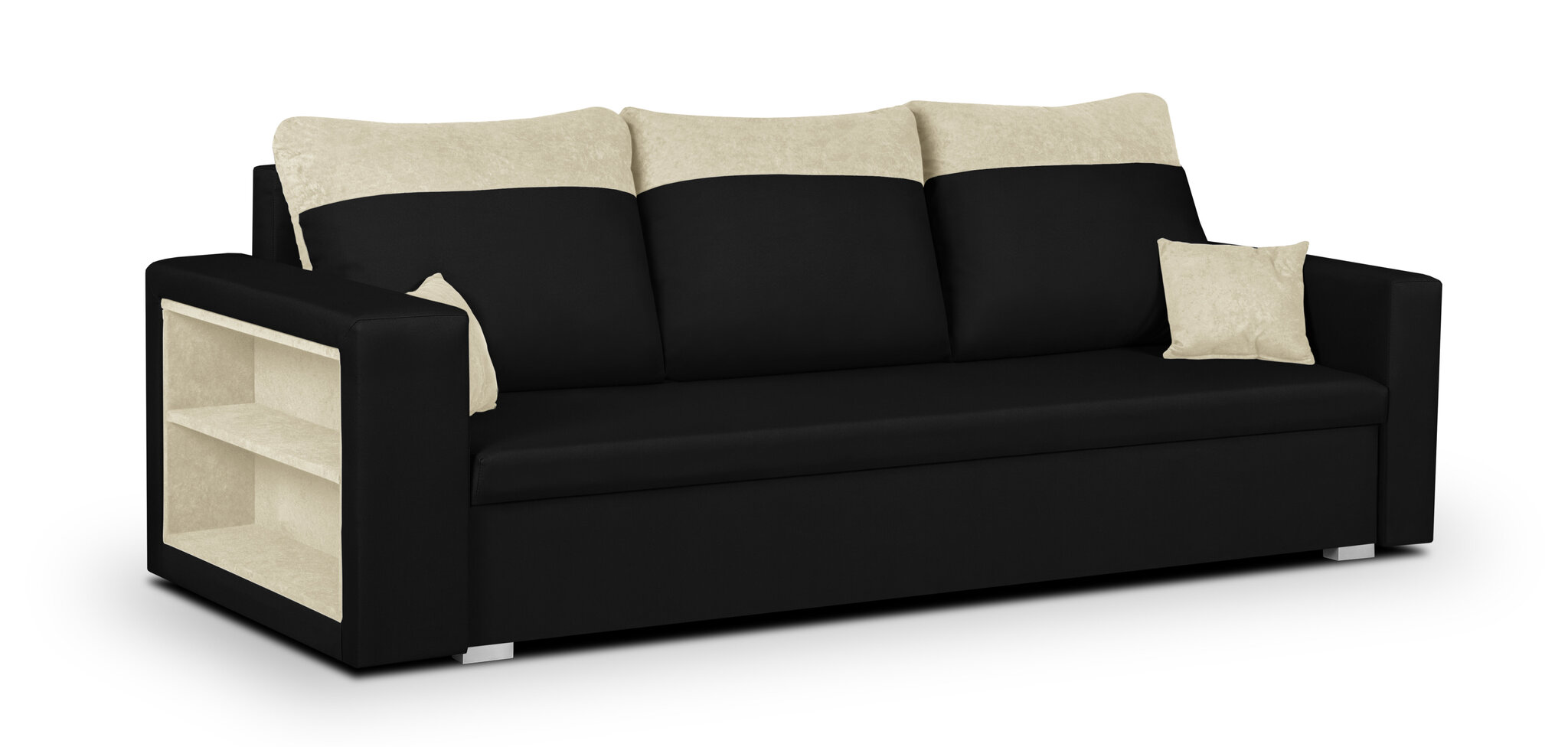 Dīvāns Bellezza Pablo, melns/balts cena un informācija | Dīvāni | 220.lv
