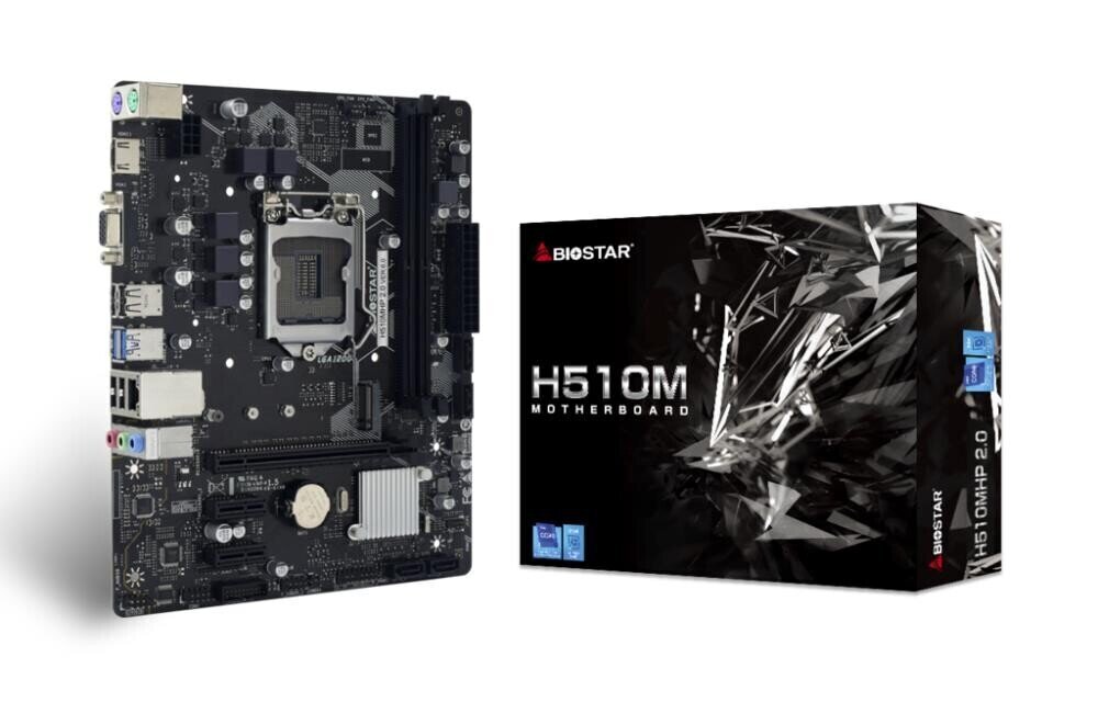 Biostar H510MHP 2.0, MicroATX, LGA1200, DDR4 цена и информация | Mātesplates | 220.lv