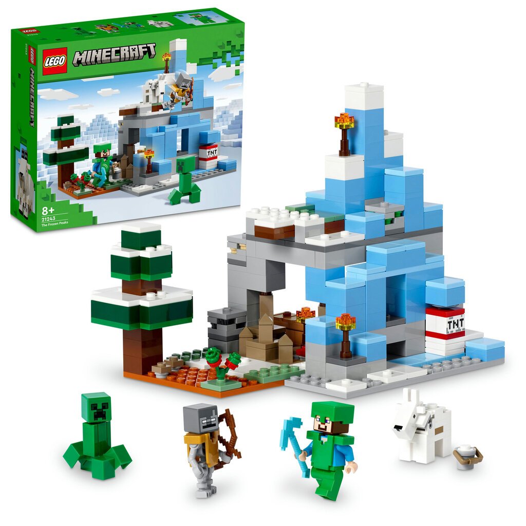 21243 LEGO® Minecraft Sasalušās smailes cena un informācija | Konstruktori | 220.lv