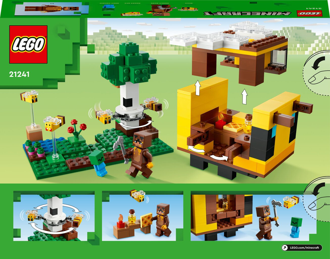 21241 LEGO® Minecraft Bišu strops цена и информация | Konstruktori | 220.lv