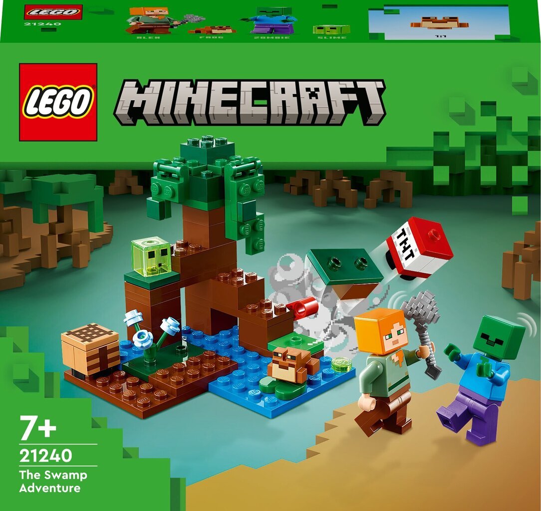 21240 LEGO® Minecraft Piedzīvojums purvā cena un informācija | Konstruktori | 220.lv