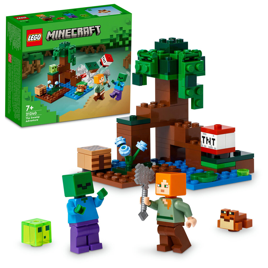 21240 LEGO® Minecraft Болотное приключение цена | 220.lv