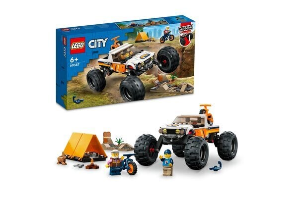 60387 LEGO® City Piedzīvojumi ar 4x4 bezceļu auto cena un informācija | Konstruktori | 220.lv