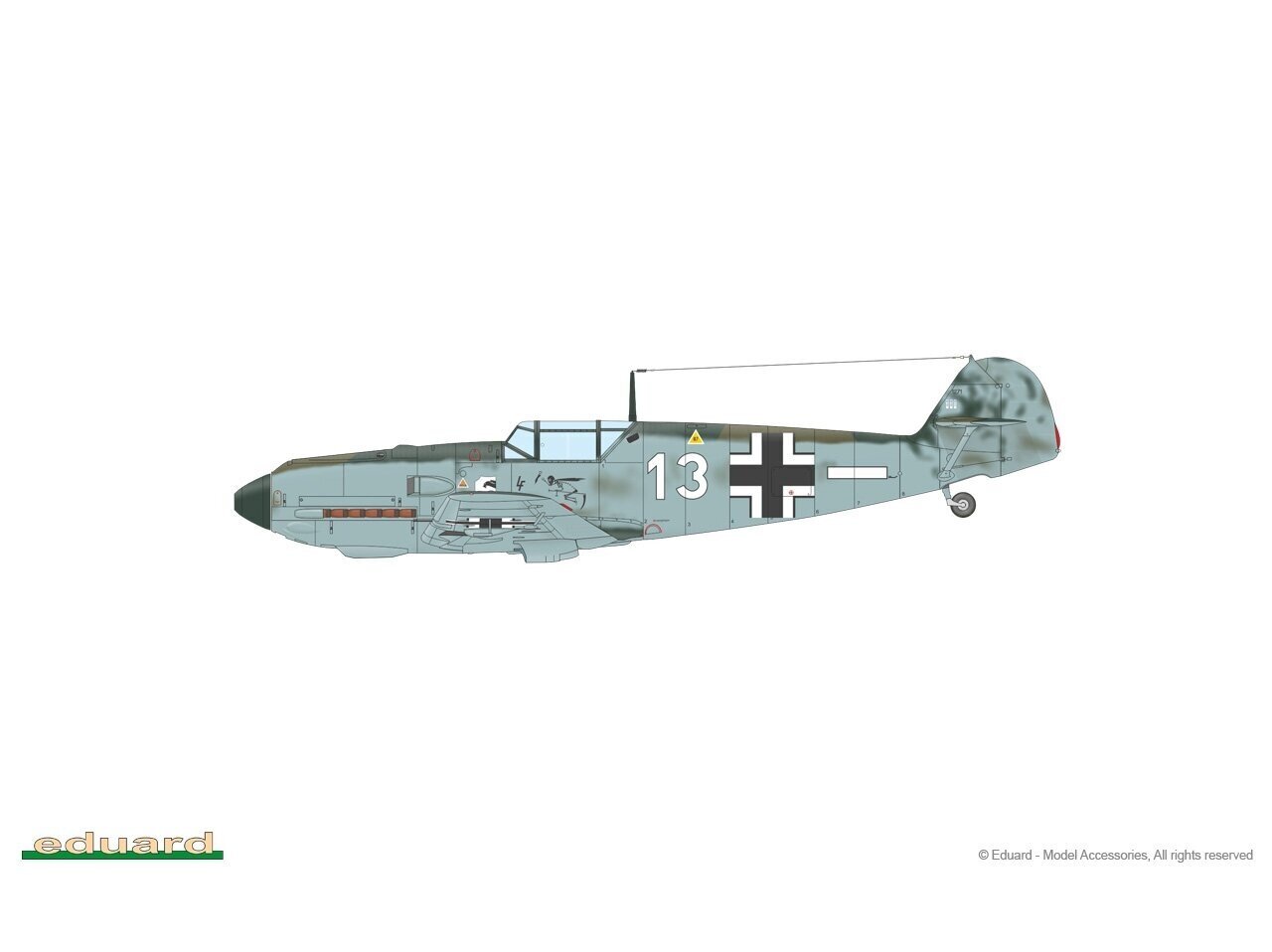 Eduard - Bf 109E-3 ProfiPack edition, 1/72, 7032 cena un informācija | Konstruktori | 220.lv