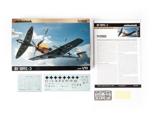 Eduard - Bf 109E-3 ProfiPack edition, 1/72, 7032 цена и информация | Kонструкторы | 220.lv