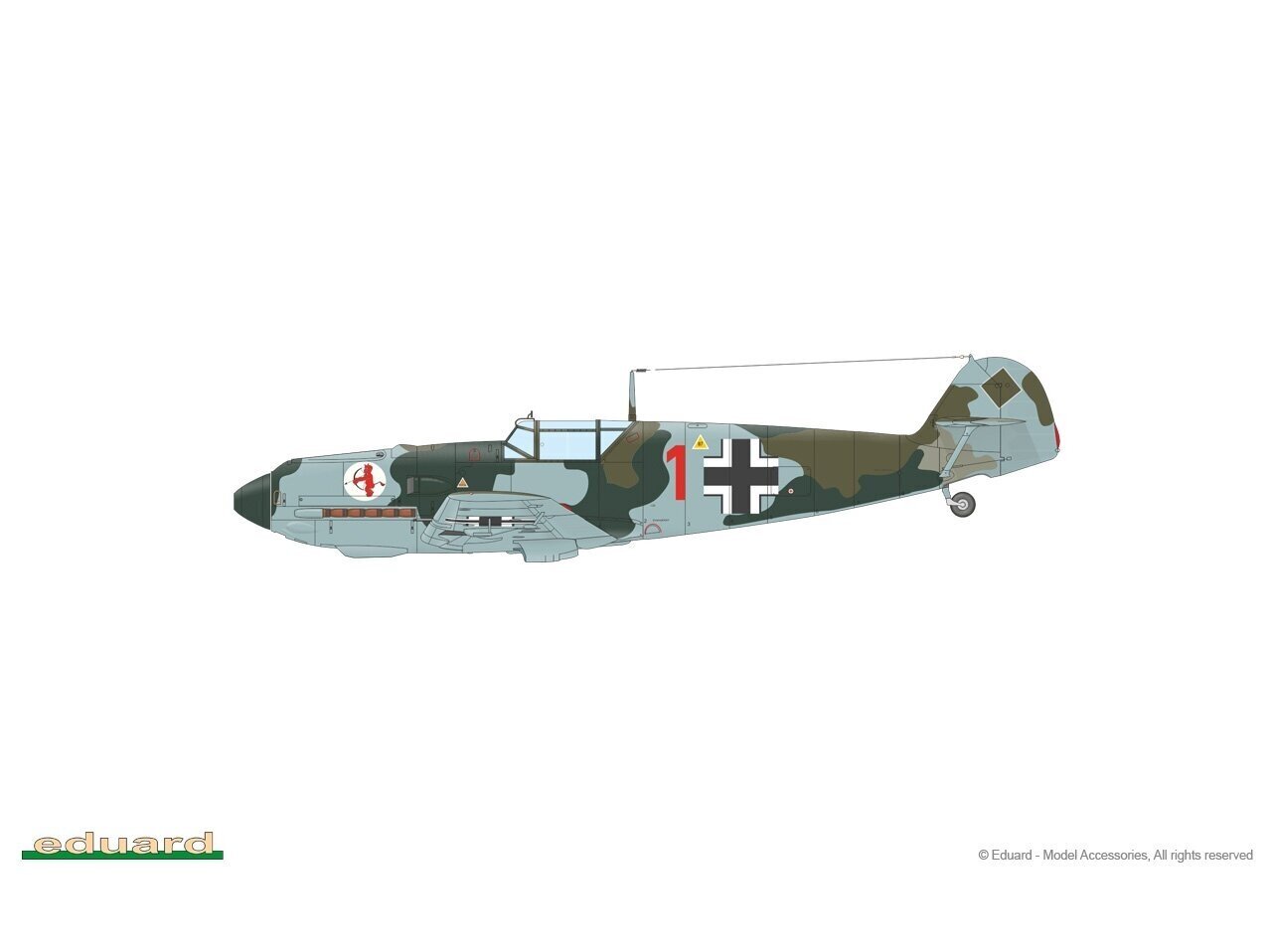 Eduard - Bf 109E-3 ProfiPack edition, 1/72, 7032 cena un informācija | Konstruktori | 220.lv