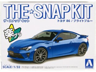 Aoshima - The Snap Kit TOYOTA 86 (Bright Blue), 1/32, 05754 цена и информация | Конструкторы и кубики | 220.lv