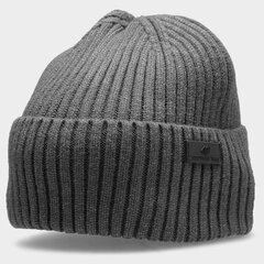 4F ziemas cepure 4F M H4Z22-CAM003 24M, pelēka cena un informācija | Vīriešu cepures, šalles, cimdi | 220.lv