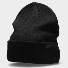 Зимняя шапка 4F H4Z22-CAU00220S, черная цена и информация | Мужские шарфы, шапки, перчатки | 220.lv