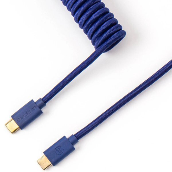 Keychron Coiled Type-C Cable, Blue cena un informācija | Klaviatūras | 220.lv