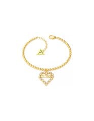 Guess Позолоченный браслет-шар с сердцем UBB70087 цена и информация | Женские браслеты | 220.lv
