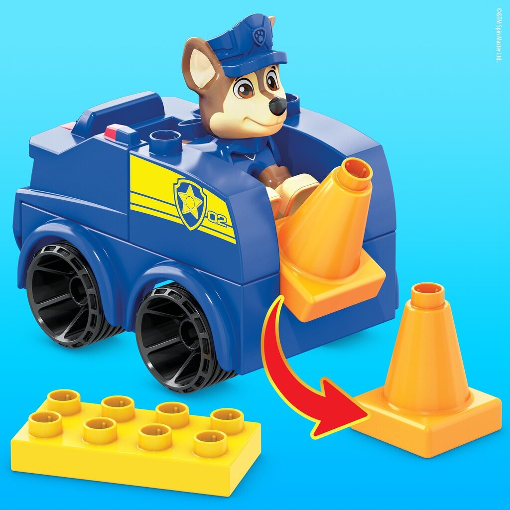 Konstruktors Mega Bloks, Paw Patrol Chase'S Patrol Car, plastmasa цена и информация | Rotaļlietas zēniem | 220.lv