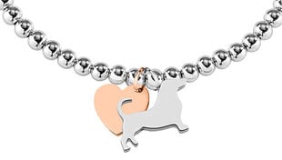 Двухцветный стальной браслет с собакой и сердцем La Petite Story LPS05AQI04 цена и информация | Женские браслеты | 220.lv