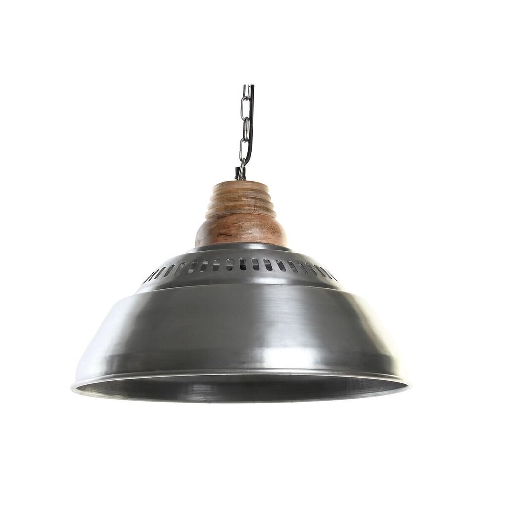 griestu gaismas DKD Home Decor Sudrabains Brūns Dzelzs Mango koks 50 W (43 x 43 x 31 cm) cena un informācija | Piekaramās lampas | 220.lv