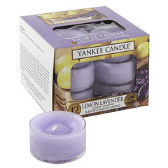 Yankee Candle Lemon Lavender (lemon with lavender) - Aromatic tea candles (12 pcs) 9.8g цена и информация | Подсвечники, свечи | 220.lv