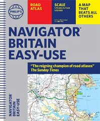 Philip's Navigator Britain Easy Use Format: (Spiral binding) cena un informācija | Ceļojumu apraksti, ceļveži | 220.lv