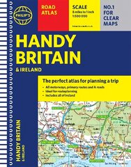 Philip's Handy Road Atlas Britain: (Spiral A5) cena un informācija | Ceļojumu apraksti, ceļveži | 220.lv