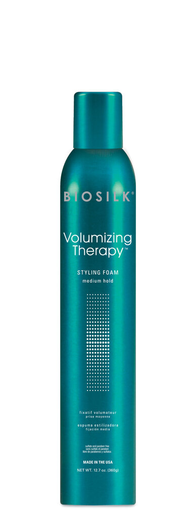 Vidējas fiksācijas matu putas Biosilk Volumizing Therapy 360 g цена и информация | Matu veidošanas līdzekļi | 220.lv