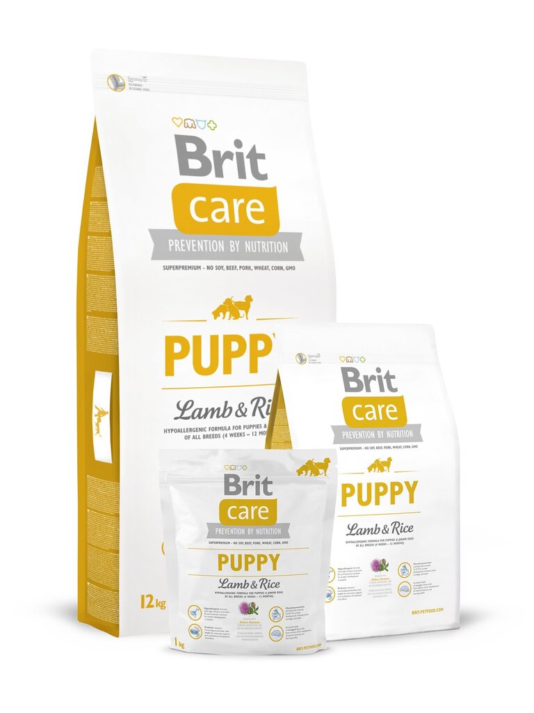 Brit Care Puppy Lamb&Rice 12kg Kucēniem цена и информация | Sausā barība suņiem | 220.lv