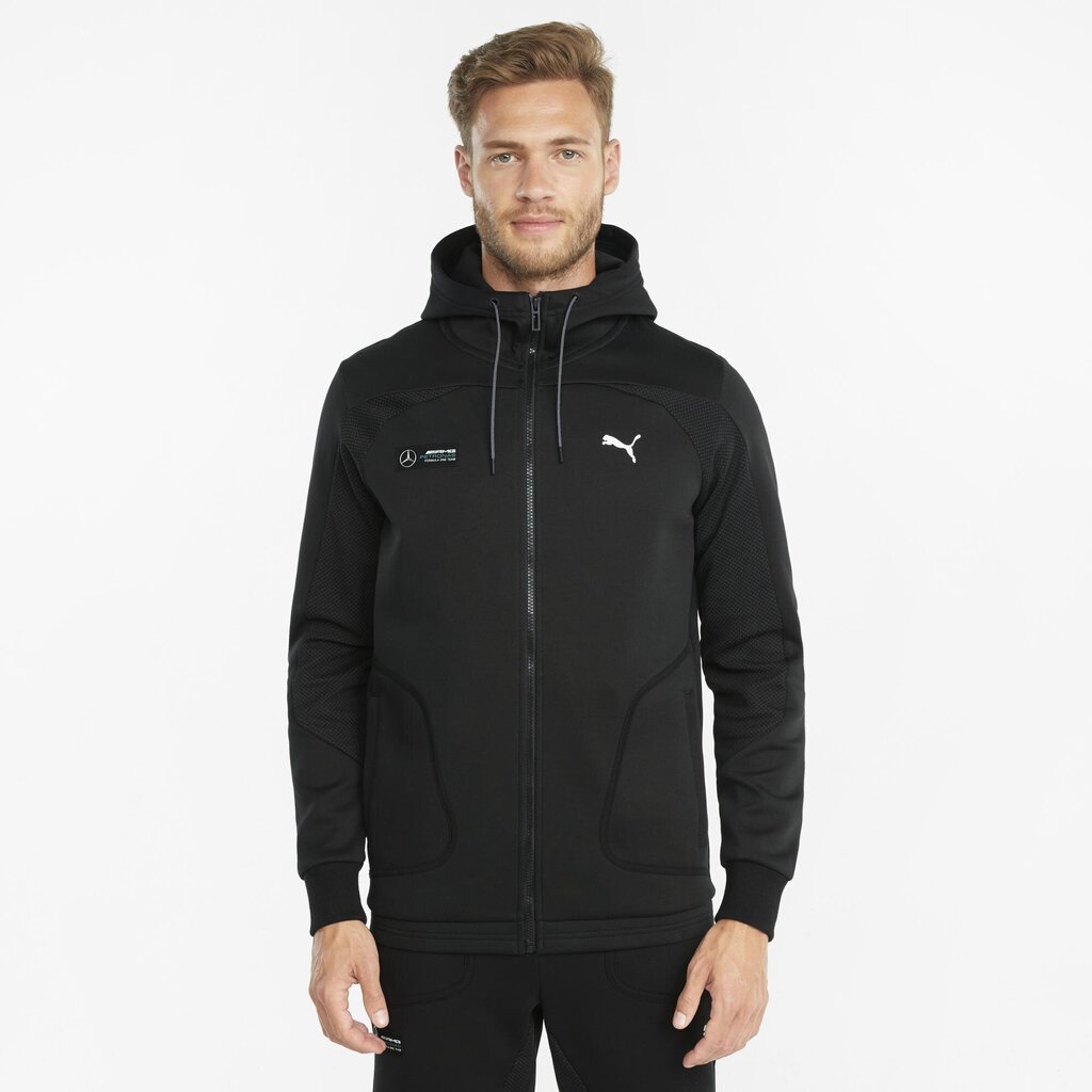 Džemperis vīriešiem Puma MAPF1 Hooded Sweat Jacket Puma Black 53187801, melns cena un informācija | Vīriešu jakas | 220.lv