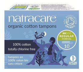 Tamponi Natracare Regular 10 gab. цена и информация | Тампоны, гигиенические прокладки для критических дней, ежедневные прокладки | 220.lv