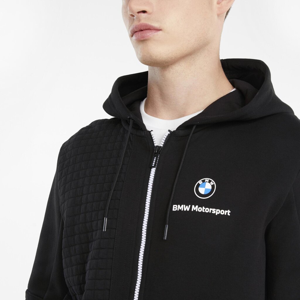 Džemperis vīriešiem Puma BMW MMS Full Zip Hoodie Puma Black 53118701, melns cena un informācija | Vīriešu jakas | 220.lv